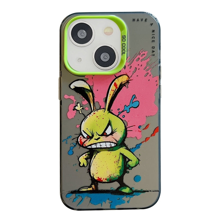 Animal Pattern Oil Painting Series PC + TPU Phone Case, For iPhone 15 Plus