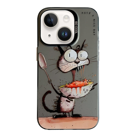 Animal Pattern Oil Painting Series PC + TPU Phone Case, For iPhone 14 Plus