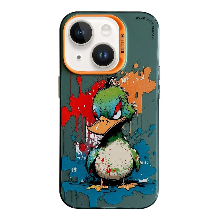 Animal Pattern Oil Painting Series PC + TPU Phone Case, For iPhone 14 Plus