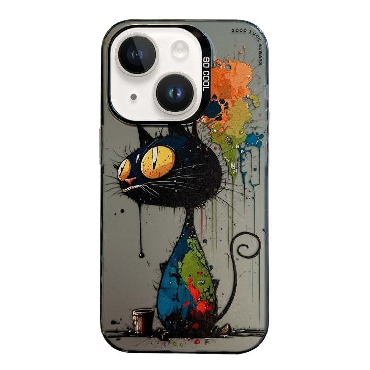 Animal Pattern Oil Painting Series PC + TPU Phone Case, For iPhone 14 Plus