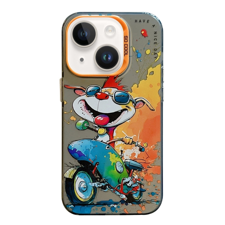 Animal Pattern Oil Painting Series PC + TPU Phone Case, For iPhone 14 Plus