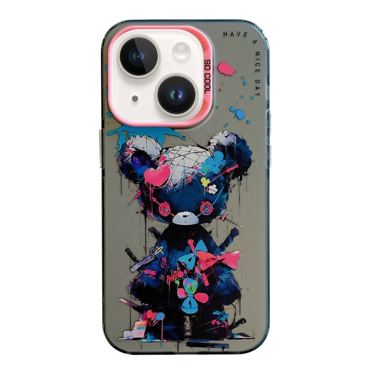 Animal Pattern Oil Painting Series PC + TPU Phone Case, For iPhone 14 Plus