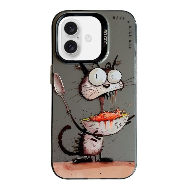 Animal Pattern Oil Painting Series PC + TPU Phone Case, For iPhone 16