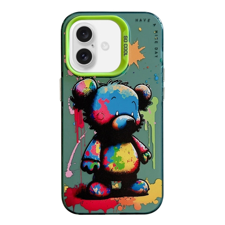 Animal Pattern Oil Painting Series PC + TPU Phone Case, For iPhone 16