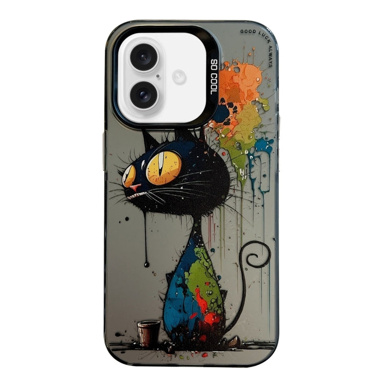 Animal Pattern Oil Painting Series PC + TPU Phone Case, For iPhone 16