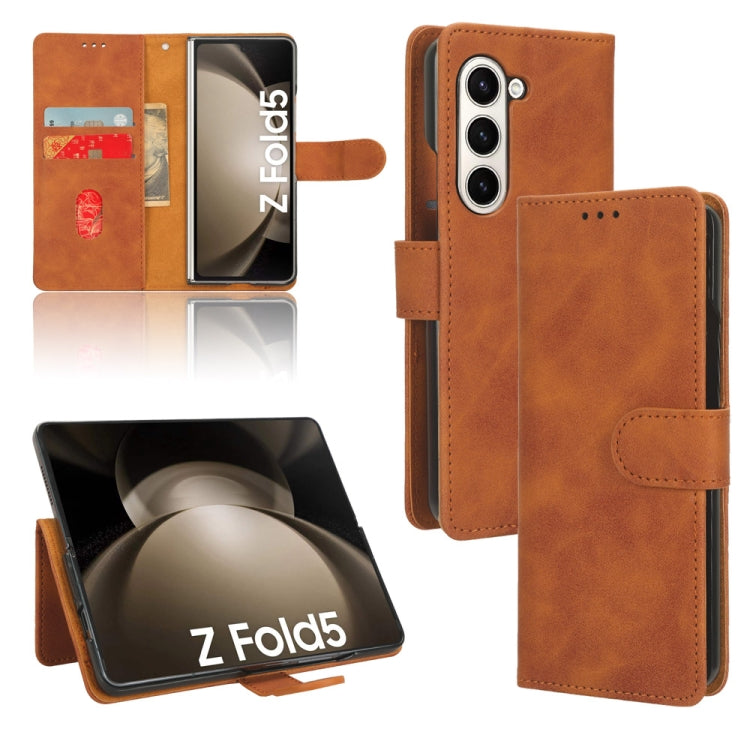 Skin Feel Magnetic Flip Leather Phone Case