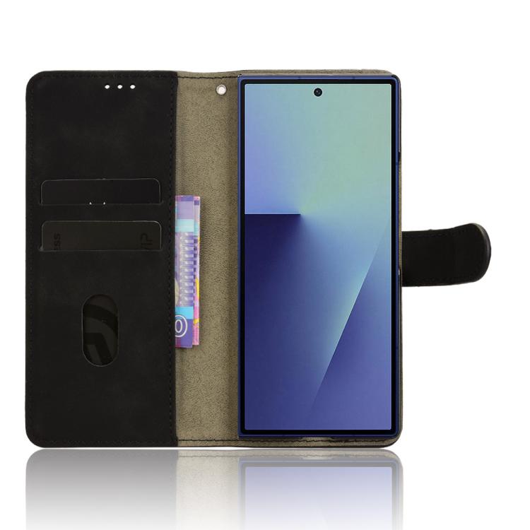 Skin Feel Magnetic Flip Leather Phone Case