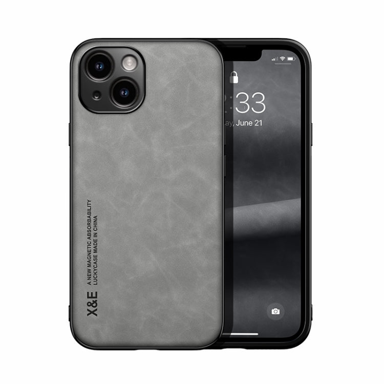 Skin Feel Magnetic Leather Back Phone Case, For iPhone 15, For iPhone 14 Plus, For iPhone 14, For iPhone 14 Pro, For iPhone 14 Pro Max