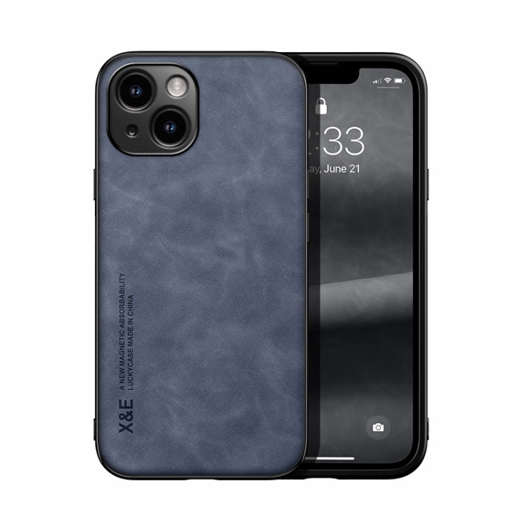 Skin Feel Magnetic Leather Back Phone Case, For iPhone 15, For iPhone 14 Plus, For iPhone 14, For iPhone 14 Pro, For iPhone 14 Pro Max