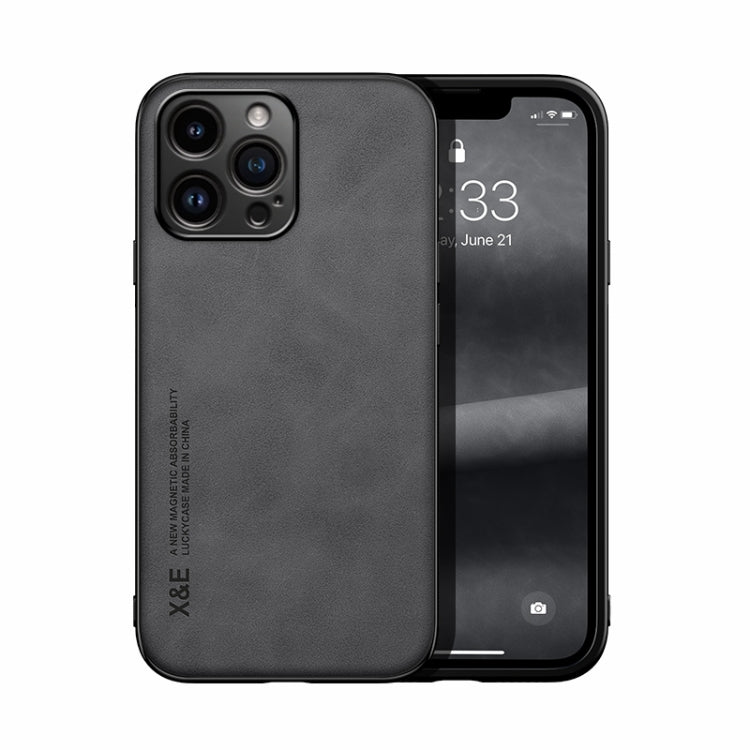 Skin Feel Magnetic Leather Back Phone Case, For iPhone 15, For iPhone 14 Plus, For iPhone 14, For iPhone 14 Pro, For iPhone 14 Pro Max