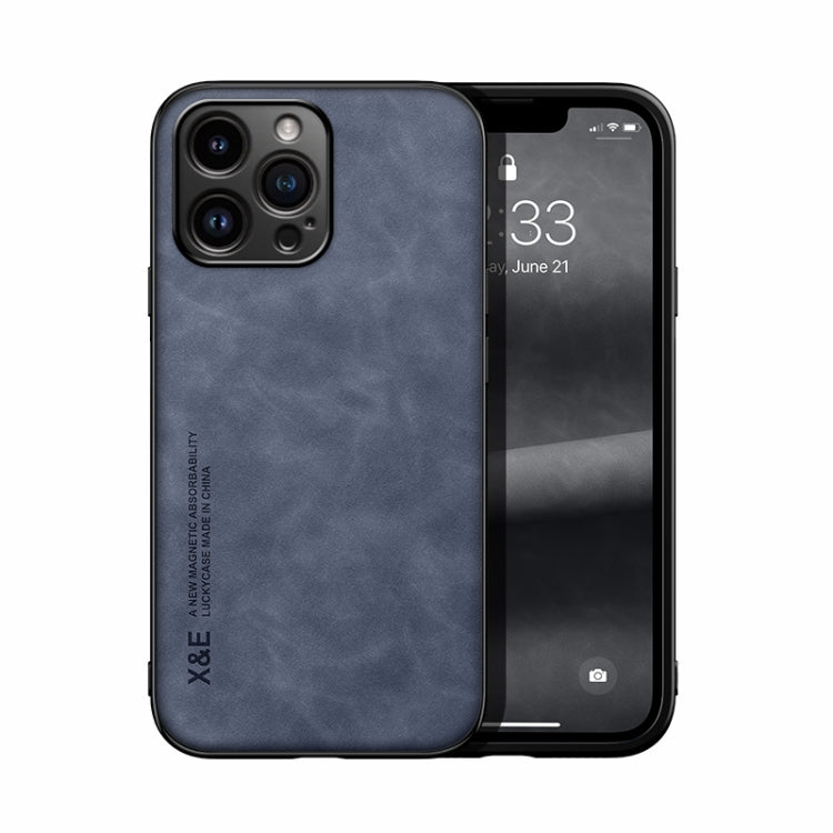 Skin Feel Magnetic Leather Back Phone Case, For iPhone 15, For iPhone 14 Plus, For iPhone 14, For iPhone 14 Pro, For iPhone 14 Pro Max