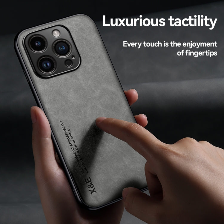 Skin Feel Magnetic Leather Back Phone Case, For iPhone 15, For iPhone 14 Plus, For iPhone 14, For iPhone 14 Pro, For iPhone 14 Pro Max