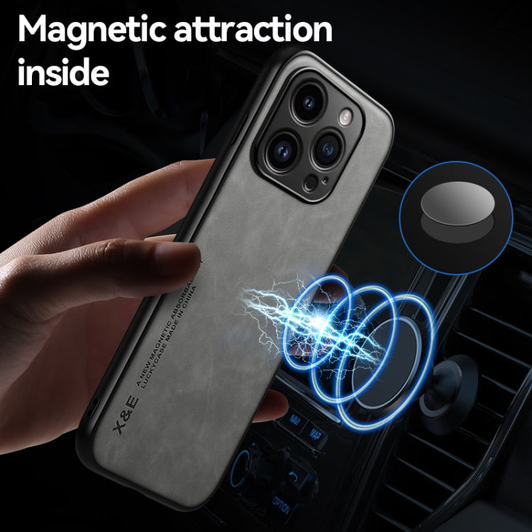 Skin Feel Magnetic Leather Back Phone Case, For iPhone 15, For iPhone 14 Plus, For iPhone 14, For iPhone 14 Pro, For iPhone 14 Pro Max