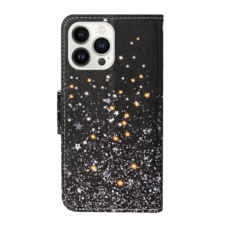 3D Colored Drawing Flip Leather Phone Case, For iPhone 15 Pro Max