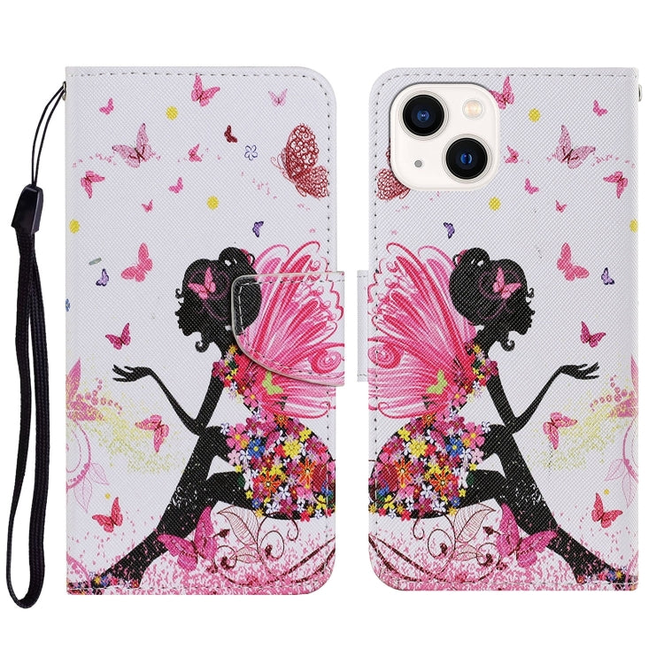 3D Colored Drawing Flip Leather Phone Case, For iPhone 15