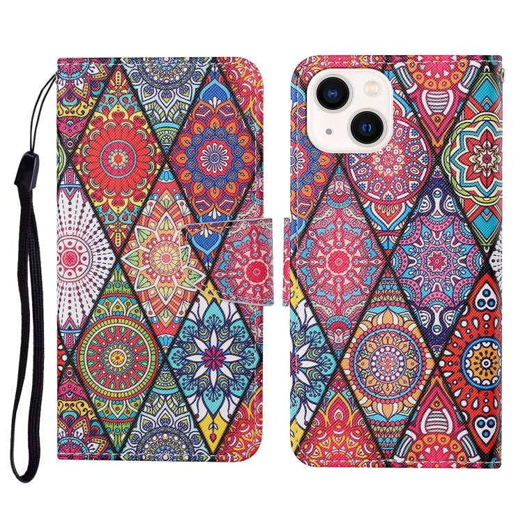 3D Colored Drawing Flip Leather Phone Case, For iPhone 15