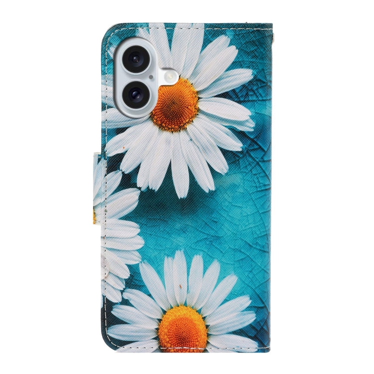 3D Colored Drawing Flip Leather Phone Case, For iPhone 16 Plus