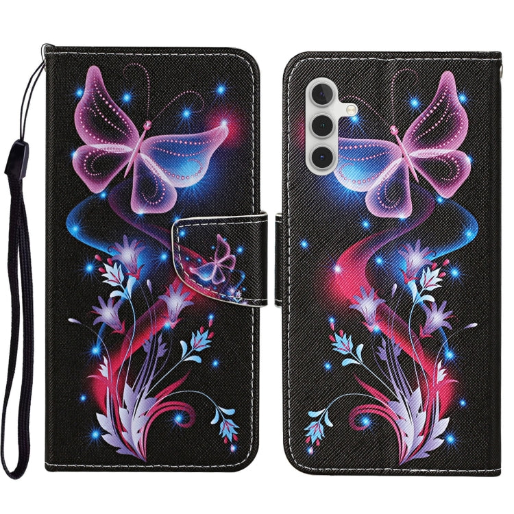 3D Colored Drawing Flip Leather Phone Case, For Samsung Galaxy S23 FE 5G