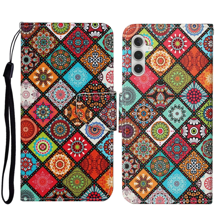 3D Colored Drawing Flip Leather Phone Case, For Samsung Galaxy S23 FE 5G