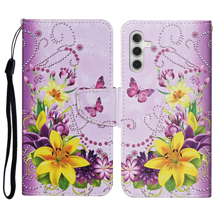 3D Colored Drawing Flip Leather Phone Case, For Samsung Galaxy S23 FE 5G