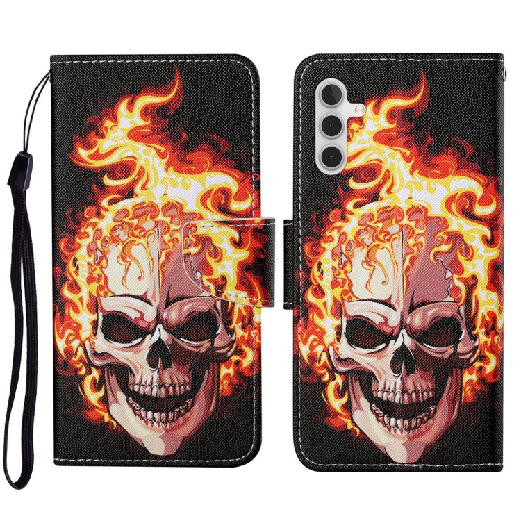 3D Colored Drawing Flip Leather Phone Case, For Samsung Galaxy S23 FE 5G