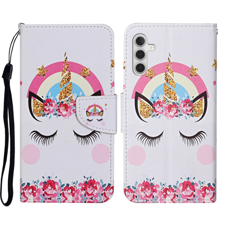 3D Colored Drawing Flip Leather Phone Case, For Samsung Galaxy S23 FE 5G