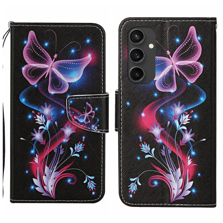 3D Colored Drawing Flip Leather Phone Case, For Samsung Galaxy S24 FE 5G