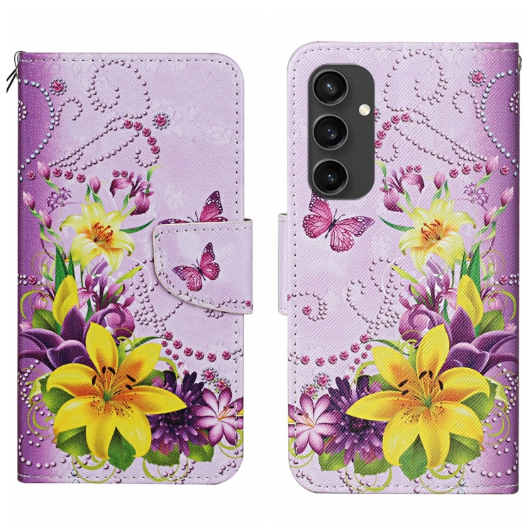 3D Colored Drawing Flip Leather Phone Case, For Samsung Galaxy S24 FE 5G