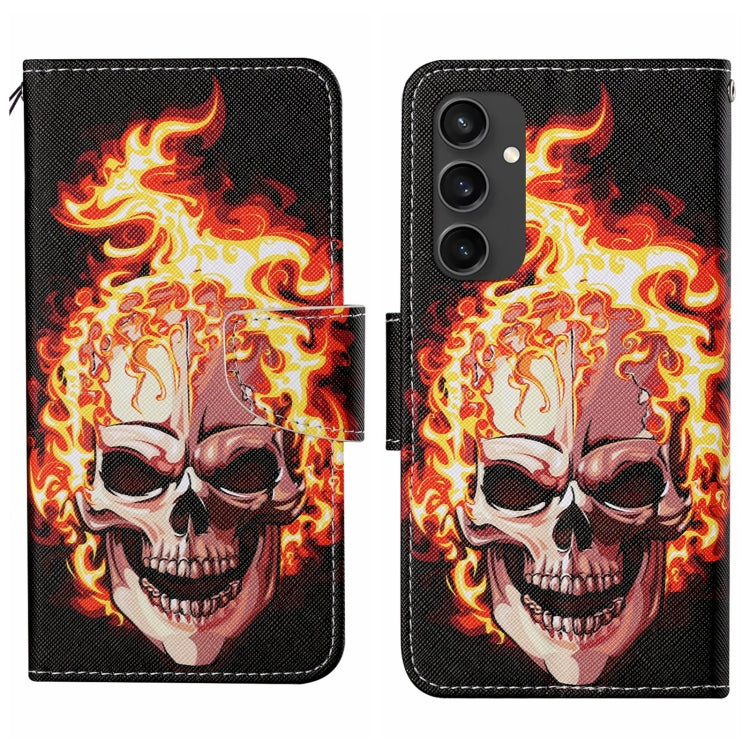 3D Colored Drawing Flip Leather Phone Case, For Samsung Galaxy S24 FE 5G