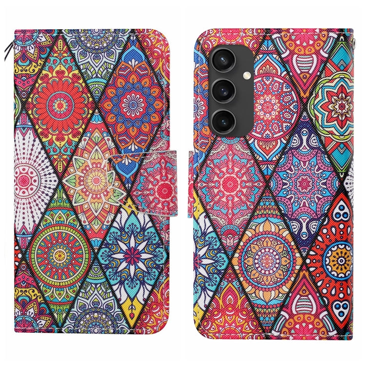 3D Colored Drawing Flip Leather Phone Case, For Samsung Galaxy S24 FE 5G