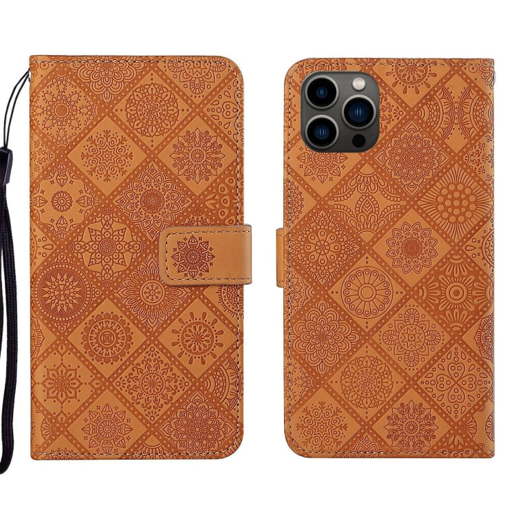 Ethnic Style Embossed Pattern Leather Phone Case, For iPhone 15 Pro Max, For iPhone 15 Pro, For iPhone 15 Plus, For iPhone 15