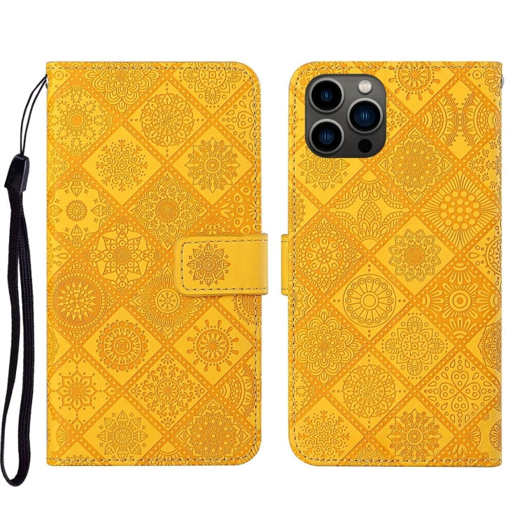 Ethnic Style Embossed Pattern Leather Phone Case, For iPhone 16 Pro Max, For iPhone 16 Pro, For iPhone 16 Plus, For iPhone 16