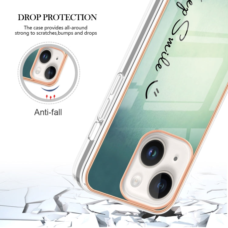 Electroplating Marble Dual-side IMD Phone Case, For iPhone 14 Plus, For iPhone 14, For iPhone 14 Pro, For iPhone 14 Pro Max