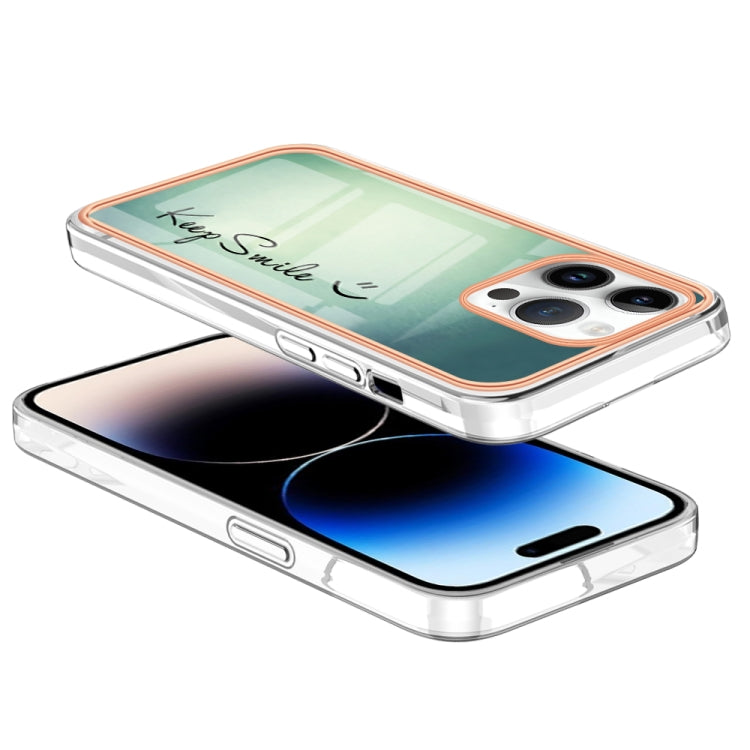 Electroplating Marble Dual-side IMD Phone Case, For iPhone 15 Pro Max, For iPhone 15 Pro, For iPhone 15 Plus, For iPhone 15