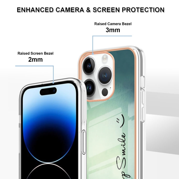 Electroplating Marble Dual-side IMD Phone Case, For iPhone 16 Pro Max, For iPhone 16 Pro, For iPhone 16 Plus, For iPhone 16