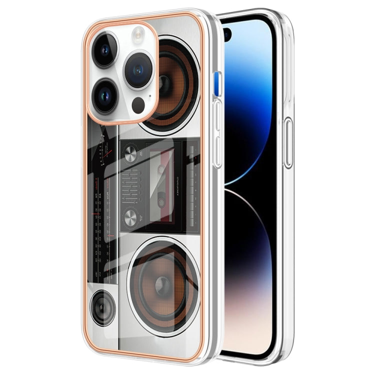 Electroplating Marble Dual-side IMD Phone Case, For iPhone 16 Pro Max, For iPhone 16 Pro, For iPhone 16 Plus, For iPhone 16