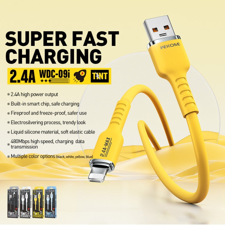 WK WDC-09i 2.4A USB to 8 Pin Silicone Data Cable, Length: 1.2m, WDC-09i