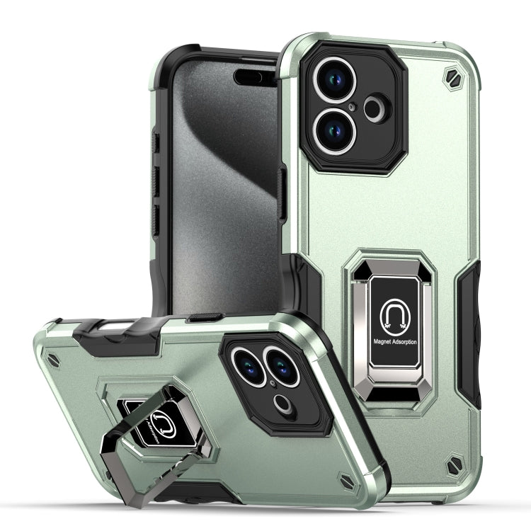 Ring Holder Non-slip Shockproof Armor Phone Case, For iPhone 16 Pro Max, For iPhone 16 Pro, For iPhone 16 Plus, For iPhone 16