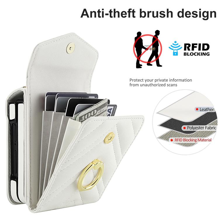 V-shaped RFID Card Slot Phone Case with Ring Holder