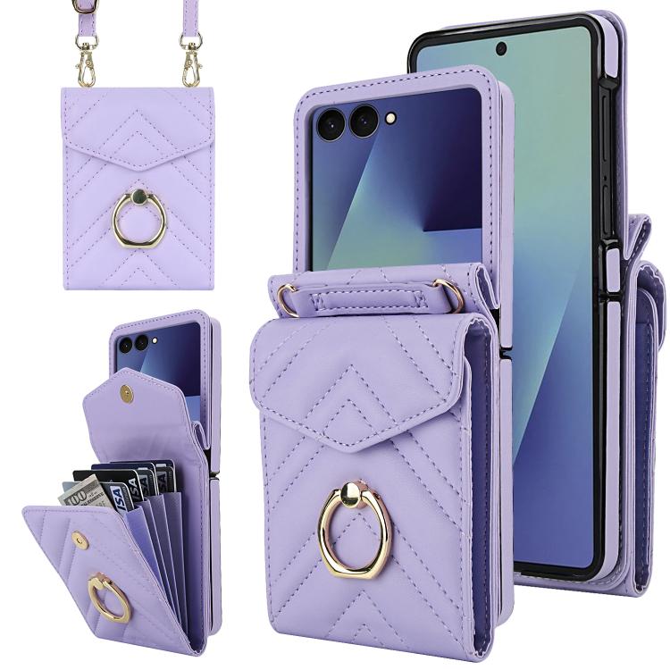 V-shaped RFID Card Slot Phone Case with Ring Holder