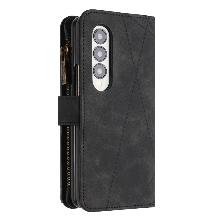 Rhombus Texture Zipper Wallet Leather Phone Case