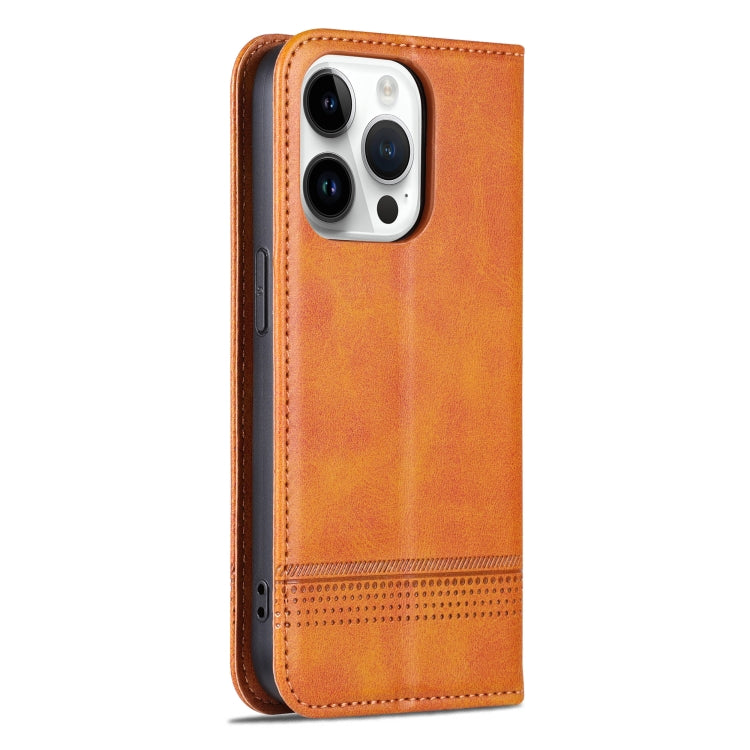 AZNS Magnetic Calf Texture Flip Leather Phone Case, For iPhone 16 Pro Max, For iPhone 16 Pro, For iPhone 16 Plus, For iPhone 16, For iPhone 15 Pro Max