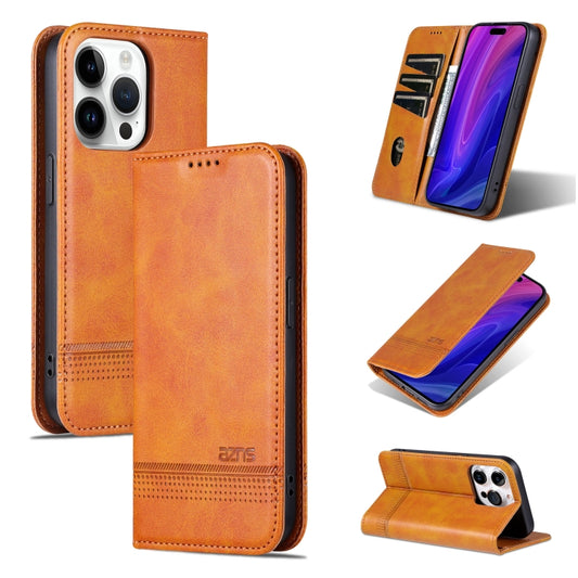 AZNS Magnetic Calf Texture Flip Leather Phone Case, For iPhone 16 Pro Max, For iPhone 16 Pro, For iPhone 16 Plus, For iPhone 16, For iPhone 15 Pro Max