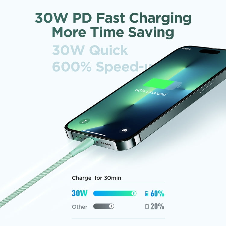 JOYROOM SA34-CL3 30W USB-C/Type-C to 8 Pin Fast Charge Data Cable, Length: 1m, Type-C to 8 Pin