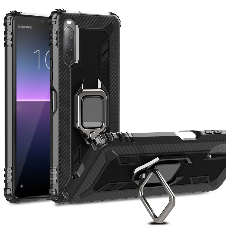 Carbon Fiber Protective Case with 360 Degree Rotating Ring Holder, For LG V60 & V60 ThinQ, For Motorola Moto G Power, For Sony Xperia 1 II, For Sony Xperia 10 II