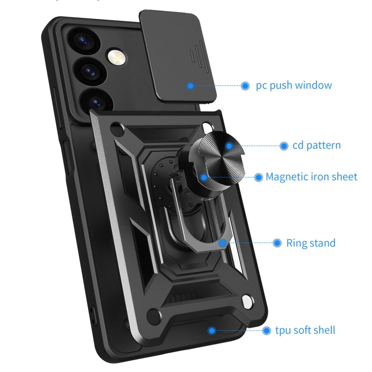 Sliding Camera Cover Design TPU+PC Phone Case, For Samsung Galaxy S24+ 5G, For Samsung Galaxy S24 5G, For Samsung Galaxy A15, For Samsung Galaxy A05