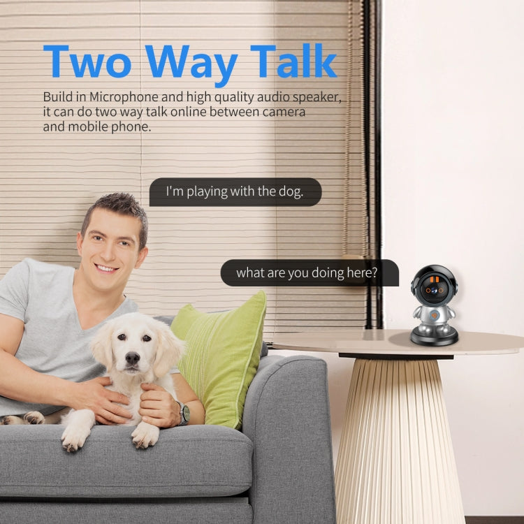 ESCAM PT302 Robot 3MP One Click Call Humanoid Detection WiFi IP Camera, PT302