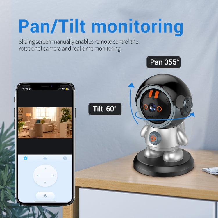 ESCAM PT302 Robot 3MP One Click Call Humanoid Detection WiFi IP Camera, PT302