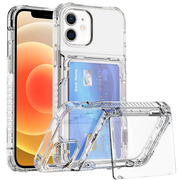 Crystal Clear Flip Card Slot Phone Case, For iPhone 16 Pro Max, For iPhone 16 Pro, For iPhone 16 Plus, For iPhone 16, For iPhone 15 Pro Max, For iPhone 15 Pro, For iPhone 15 Plus, For iPhone 15, For iPhone 14 Plus, For iPhone 14, For iPhone 14 Pro