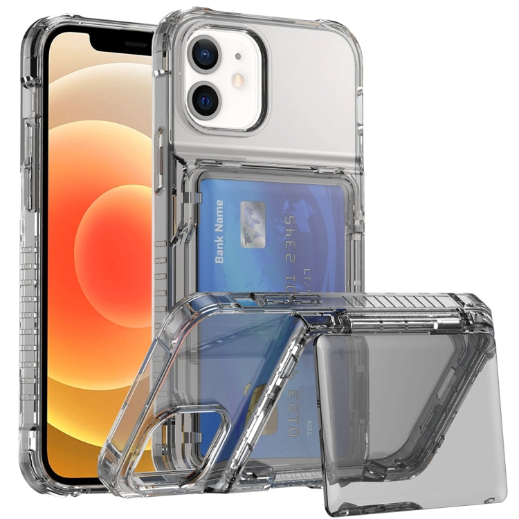 Crystal Clear Flip Card Slot Phone Case, For iPhone 16 Pro Max, For iPhone 16 Pro, For iPhone 16 Plus, For iPhone 16, For iPhone 15 Pro Max, For iPhone 15 Pro, For iPhone 15 Plus, For iPhone 15, For iPhone 14 Plus, For iPhone 14, For iPhone 14 Pro